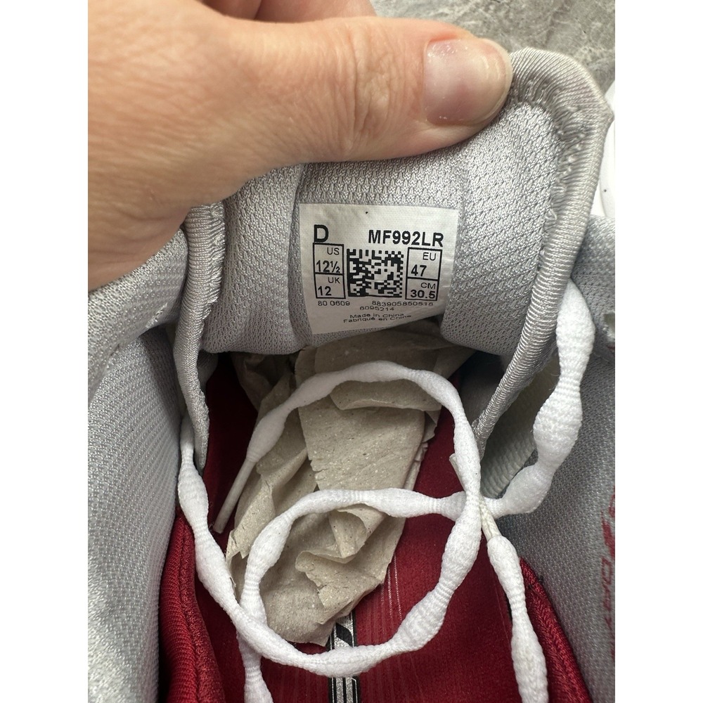 New Balance 992 MF992LR Baseball Cleats Men's 12.5 D White Red NOS New Box - Picture 9 of 11